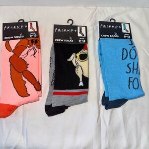 FRIENDS Fans Lovers  Adult Socks‎ Set of 3 Unisex Christmas Birthday Gift NWT